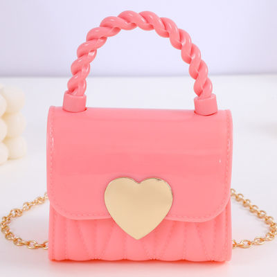 Mini Chain Strap Messenger Purses Fashion PVC Tote Bags with PVC Lining Material