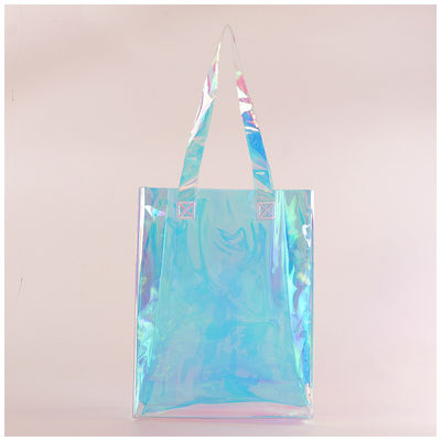 Medium Jute Custom PVC Laser Bag for Recycled Plastic Transparent Holographic Shopping