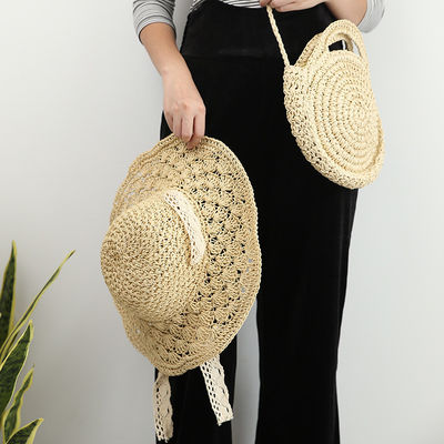 Recycled Straw Beach Bag Paper Cord Crossbody Shoulder Bags Logo Customized Logo