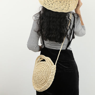 Recycled Straw Beach Bag Paper Cord Crossbody Shoulder Bags Logo Customized Logo
