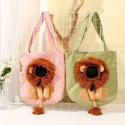 All Seasons Portable Canvas Pet Outdoor Bag Custom Logo Printed Bag for Dogs and Cats
