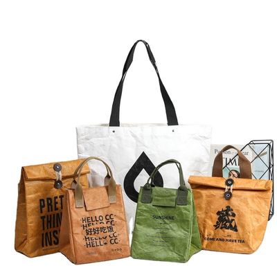 Brown Dupont Paper Thermal Bag for Insulated Lunch Cooler Durable and Waterproof