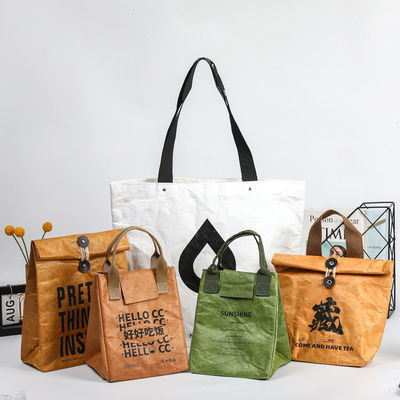 Brown Dupont Paper Thermal Bag for Insulated Lunch Cooler Durable and Waterproof