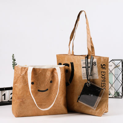 Custom Big Capacity Tote Bag Sopping Bag Eco Friendly Waterproof Dupont Paper Bag