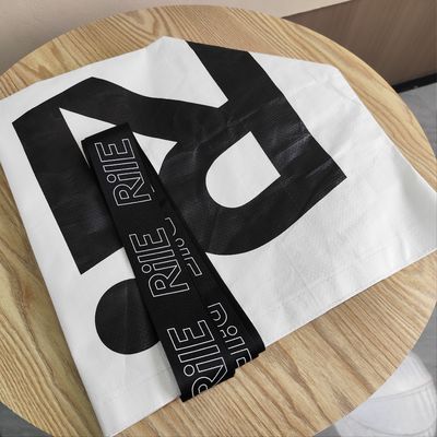Customized Logo Print PP Woven Tote Bag for Beach Travel Study Promotion