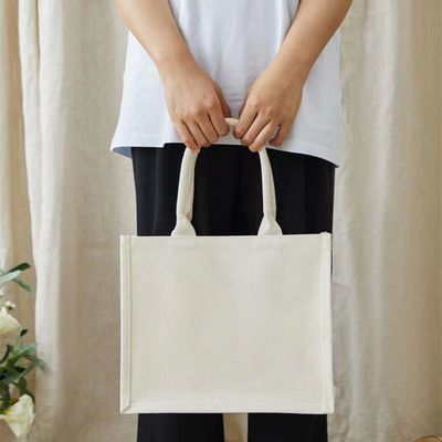 Custom Logo Printed Reusable Canvas Tote Bag for Gifts and Eco-Friendly Advertising