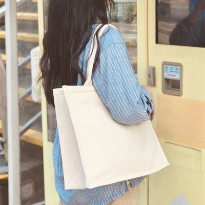 Custom Logo Printed Reusable Canvas Tote Bag for Gifts and Eco-Friendly Advertising