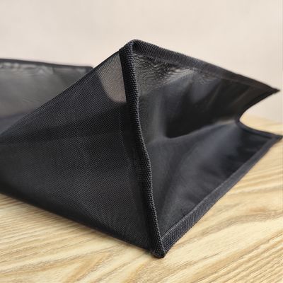 Large Capacity Custom Logo Print Black Mesh Tote Bag for Market Shopping and Beach