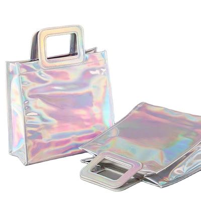 Stylish Reusable PVC Laser Transparent Holographic Tote Bag for BEACH BAG Enthusiasts