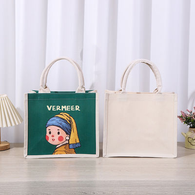Extra Large Custom Logo Printed Waterproof Laminated Canvas Tote Bag for Hard Handbag