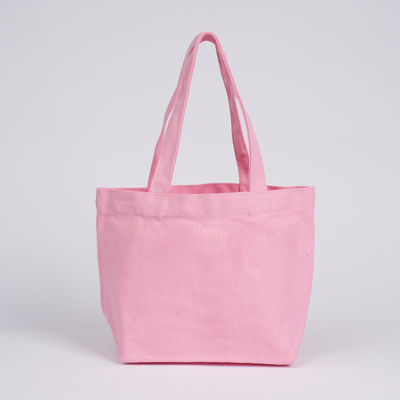 Customized Color Canvas Cotton Handbag Mini Tote Shopping Bags with Custom Logo Print