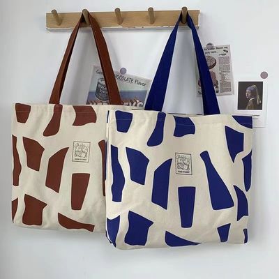 Custom Eco Shopping Bag Large Canvas Cotton Tote Bag for Women's Recycled Weekend Bag