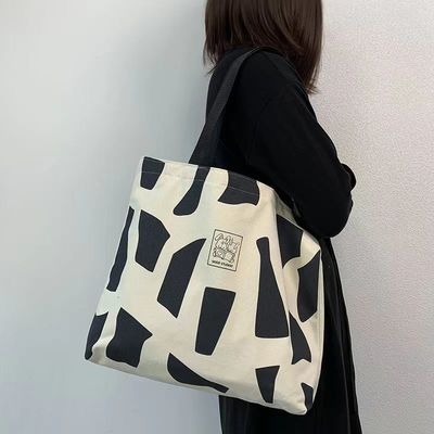 Custom Eco Shopping Bag Large Canvas Cotton Tote Bag for Women's Recycled Weekend Bag