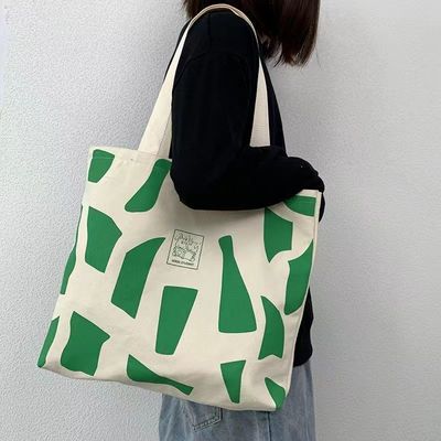 Custom Eco Shopping Bag Large Canvas Cotton Tote Bag for Women's Recycled Weekend Bag