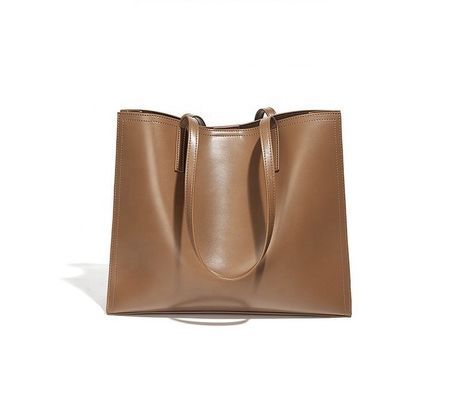 Letter Pattern Type Ritzy Minimalist Women Shopping Bag Customized Leather Tote Bags