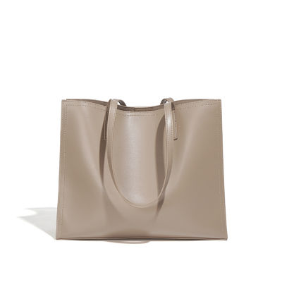 Letter Pattern Type Ritzy Minimalist Women Shopping Bag Customized Leather Tote Bags