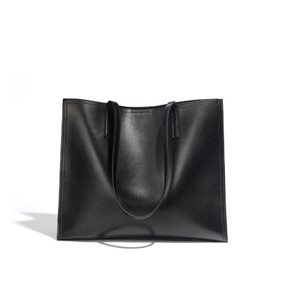 Letter Pattern Type Ritzy Minimalist Women Shopping Bag Customized Leather Tote Bags