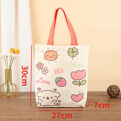 Custom Logo Color Size Recycled Fabrics Mini Canvas Cotton Tote Bag for Women Kids