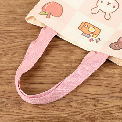 Custom Logo Color Size Recycled Fabrics Mini Canvas Cotton Tote Bag for Women Kids
