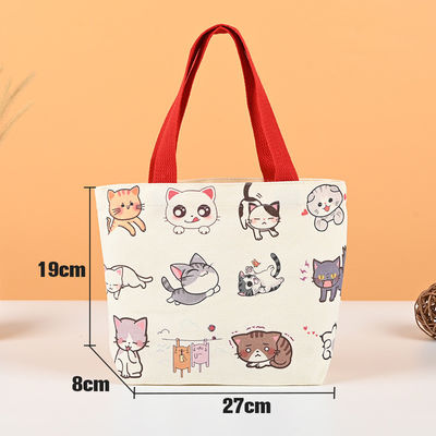 Durable HQ Foldable Mini Tote Bag with Custom Logo Printed Canvas Cotton Handbag