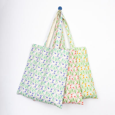 Handled Style Custom Print Cotton Canvas Tote Bag for Eco-friendly Holiday Gift