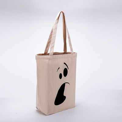 Custom Logo Full-color Canvas Cotton Tote Bags with Newest Fashinable Letter Pattern