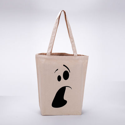 Custom Logo Full-color Canvas Cotton Tote Bags with Newest Fashinable Letter Pattern