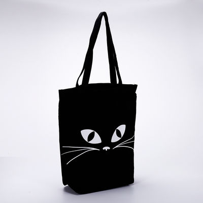 Custom Logo Full-color Canvas Cotton Tote Bags with Newest Fashinable Letter Pattern
