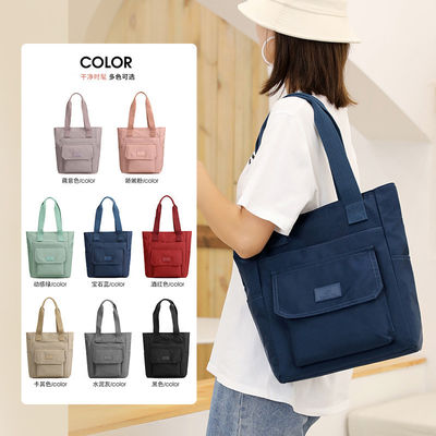 Small Size Daily School Life Canvas Cotton Tote Bags with Full-color Custom Logo Print