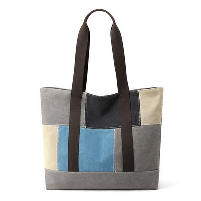 Women Fashionable Canvas Tote Shopping Bags with Custom Logo and Customized Color