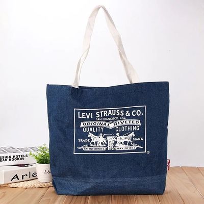 Women Fashionable Canvas Tote Shopping Bags with Custom Logo and Customized Color