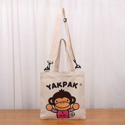 Handled Style Eco-friendly Custom Printed Logo Canvas Cloth Shopping Bag Cotton Tote Bags