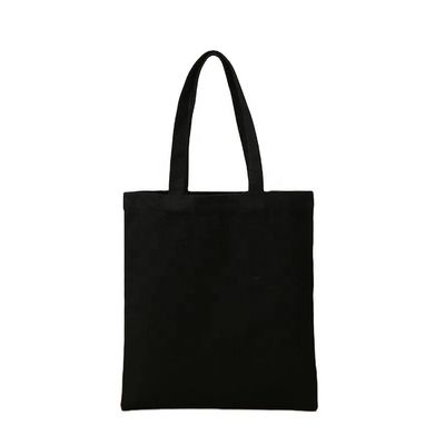 Custom Logo Printed Canvas Tote Bags in Black Red Pink Blue Purple Colors for Reusable