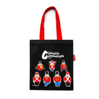 Custom Logo Printed Canvas Tote Bags in Black Red Pink Blue Purple Colors for Reusable