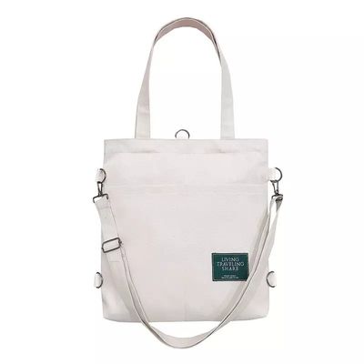 Customized Color Fashionable Crossbody Women Tote Shopping Bag Foldable Durable Canvas Bag