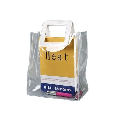 Open Closure Custom Clear PVC Gift Iridescent Tote Cosmetic Bag for Fashionable Look