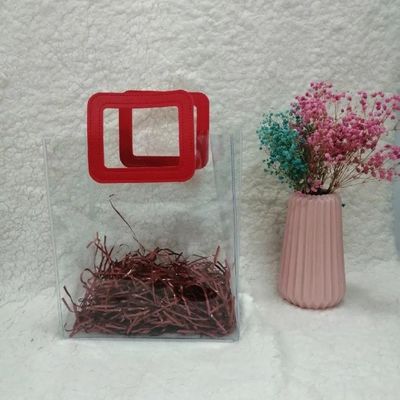 Open Closure Custom Clear PVC Gift Iridescent Tote Cosmetic Bag for Fashionable Look