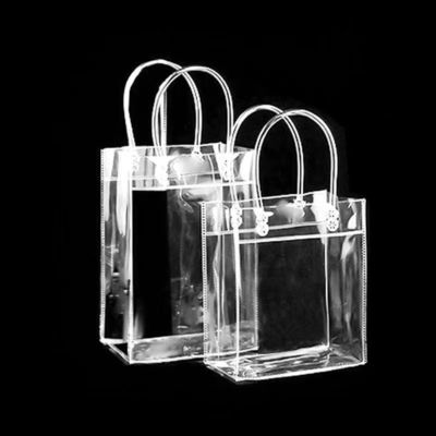 Open Closure Custom Clear Pvc Packaging Bag for Transparent Large Pvc Tote Gifts Travel