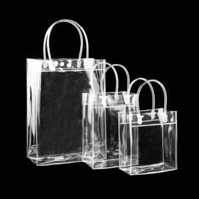 Open Closure Custom Clear Pvc Packaging Bag for Transparent Large Pvc Tote Gifts Travel