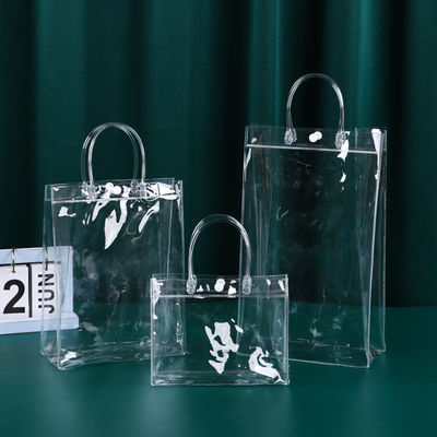 Open Closure Custom Clear Pvc Packaging Bag for Transparent Large Pvc Tote Gifts Travel