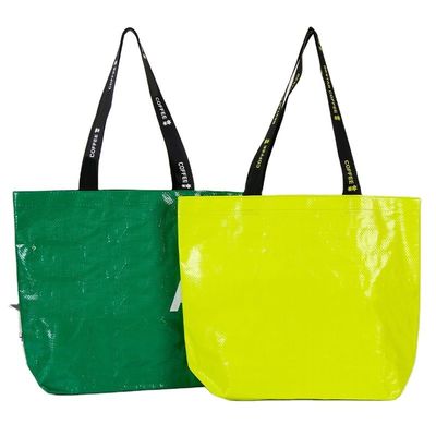 Customized Color Eco Friendly PP Woven Laminated Shopping Tote Bags with Custom Logo