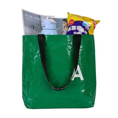 Customized Color Eco Friendly PP Woven Laminated Shopping Tote Bags with Custom Logo