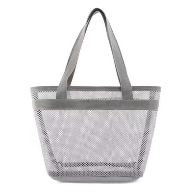 Customized Logo Mesh Toiletry Bag Eco Shopping Bag with Zipper Small Nylon Mesh Bag