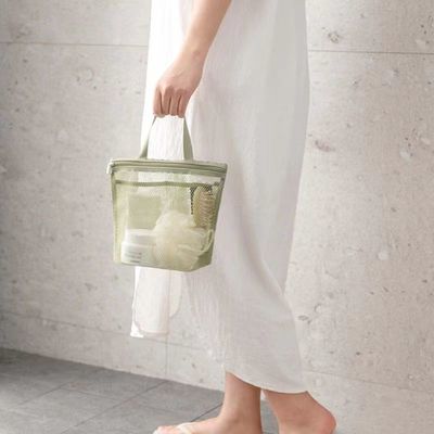 Customized Mesh Toiletry Bag Light Weight Net Bag Small Nylon Mesh for Bathroom Storage