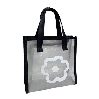 Cartoon Pattern Reusable Eco Mini Tote Bag Custom Printed Polyester Nylon Mesh Shopping
