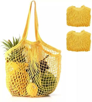 Customized Logo Eco Organic Cotton Mesh Net Reusable Shopping Bag for Vegetable Fruit Food