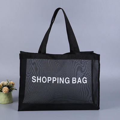 Handled Style Large Capacity Mesh Shopping Tote Bag with Custom Logo and Customized