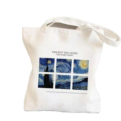 Customized Color Reusable Plain Cotton Canvas Grocery Shopping Tote Bag for Promotion