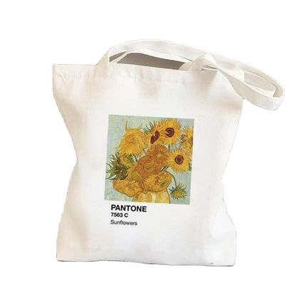 Customized Color Reusable Plain Cotton Canvas Grocery Shopping Tote Bag for Promotion
