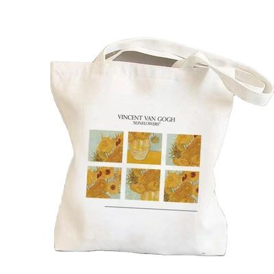 Customized Color Reusable Plain Cotton Canvas Grocery Shopping Tote Bag for Promotion